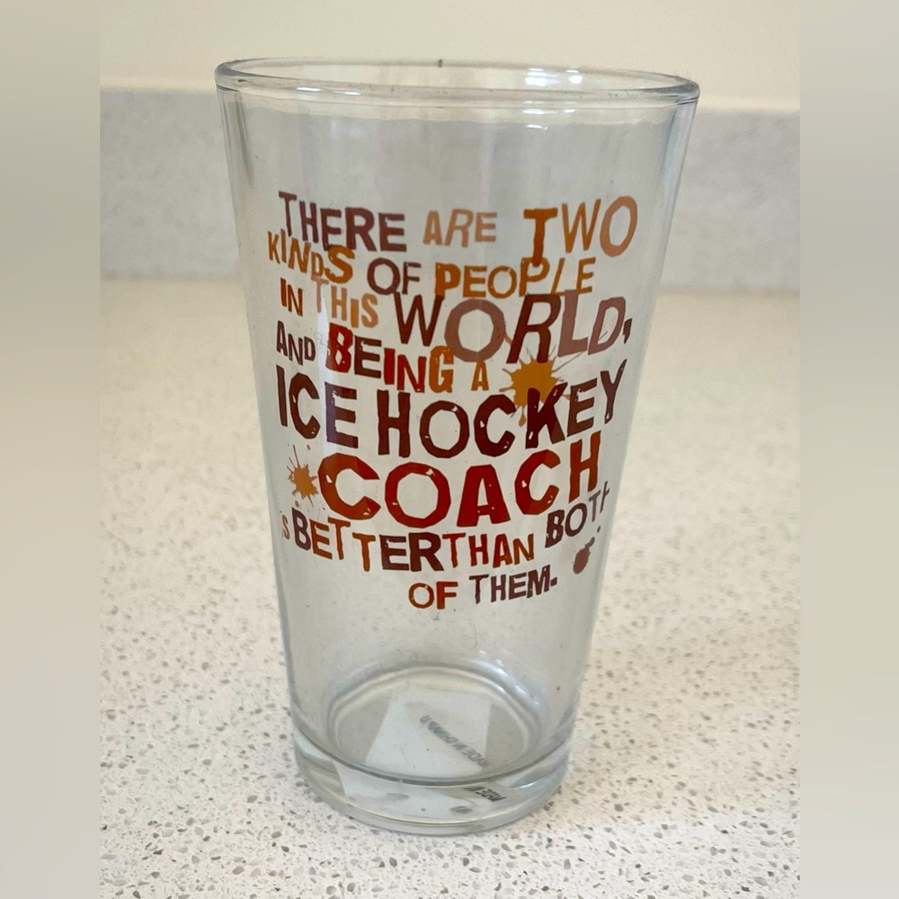 NEW🏒Hockey Coach Drinking Glass
